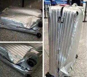 乘客5980元行李箱托运后变形 对方的态度令其十分不满