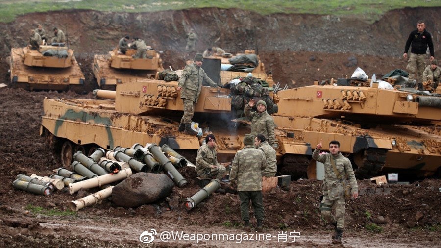 被击爆全程动图曝光!土耳其豹2a4坦克被库尔德打爆