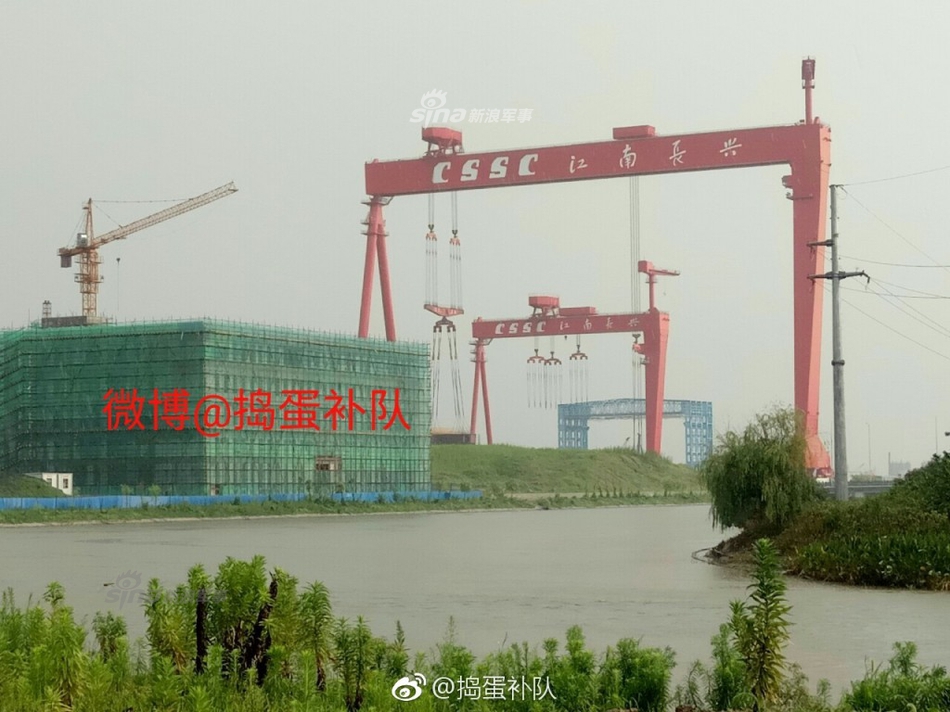 常规动力电弹?疑似中国003航母分段近景高清