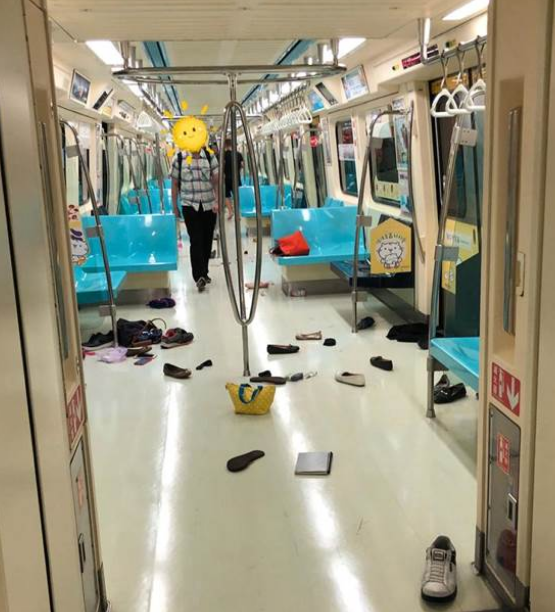 台北地铁发生骚乱