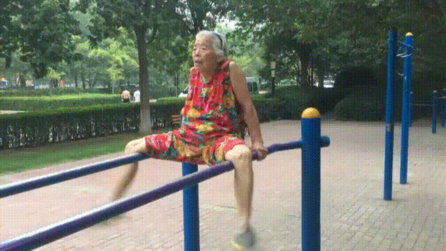 锻炼方法|惊人锻炼方式吓坏网友！沈阳大爷大妈把头挂树上锻炼，用具还获得了国家专利