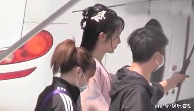 #仙气#胖了？杨紫《青簪行》曝光路透图，粉色服饰清新美丽