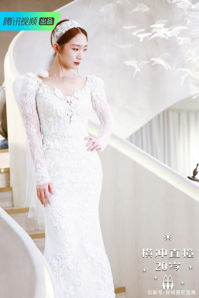 社会新闻  孟美岐一如既往的女王风范,穿上鱼尾裙婚纱女王气质爆棚.