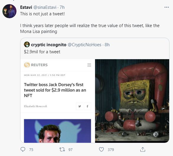 Valuables|中国企业家孙宇晨竞价失败，推特CEO首条推文卖出290万美元