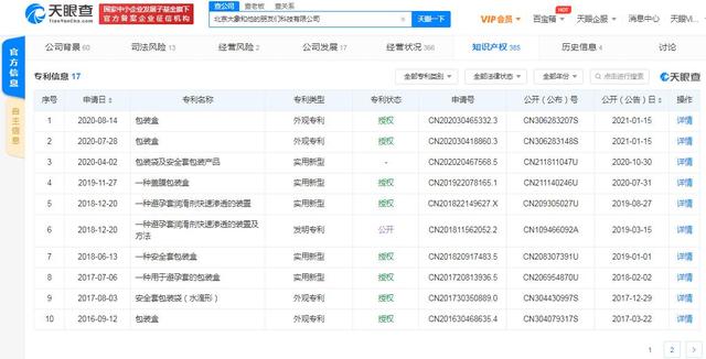 大象|企查查显示杜蕾斯尚未申请相关专利，大象安全套起诉杜蕾斯抄袭