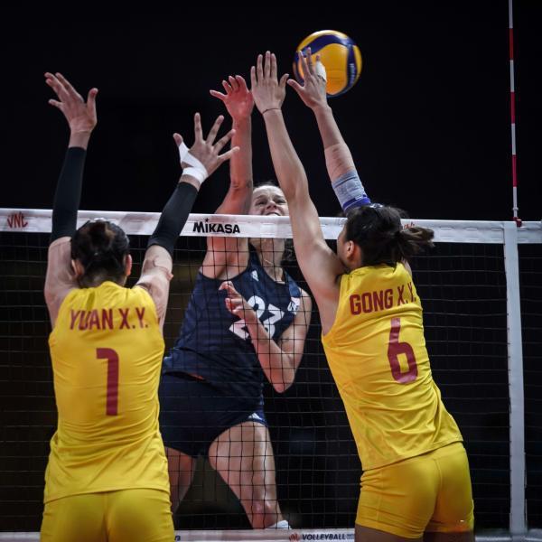 美国队|6连胜！女排收官战3比0完胜美国队，但仍无缘四强战