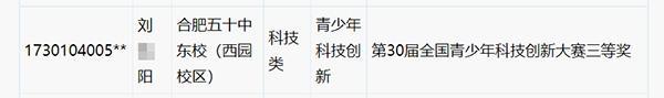 刘某阳|中科院干部拿科研成果供儿子获奖？任课老师：发明过程确获父亲指导帮助