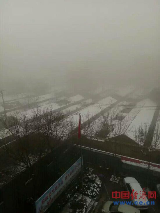 衡水的霾。网友王婷提供