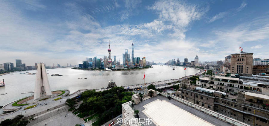 249亿像素拍摄上海外滩 照片中现酒店裸男