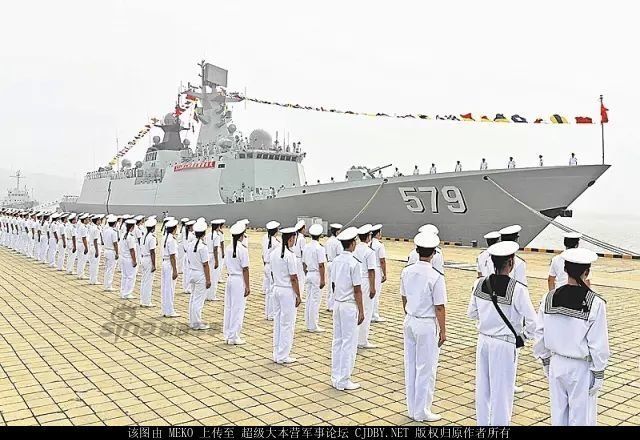 579邯鄲號護衛艦服役後將隸屬於北海艦隊.