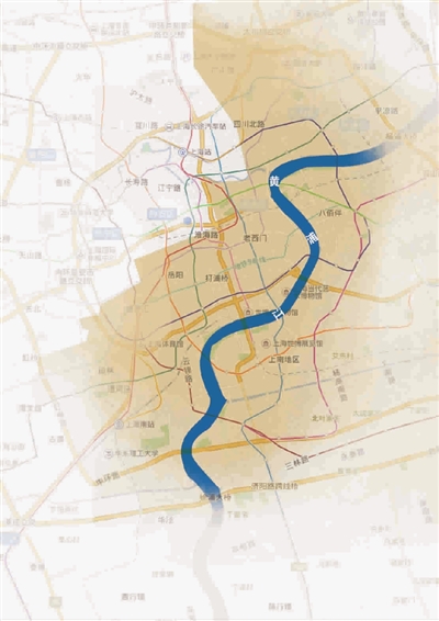杨浦滨江线路图图片