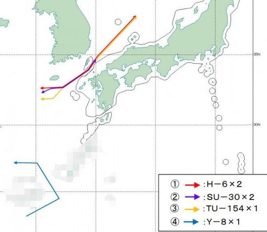 中国空军行动前所未有 同时实施绕台和进日本海飞行