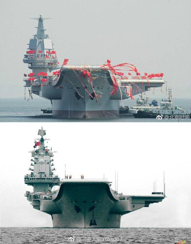中国双航母同框照片图片