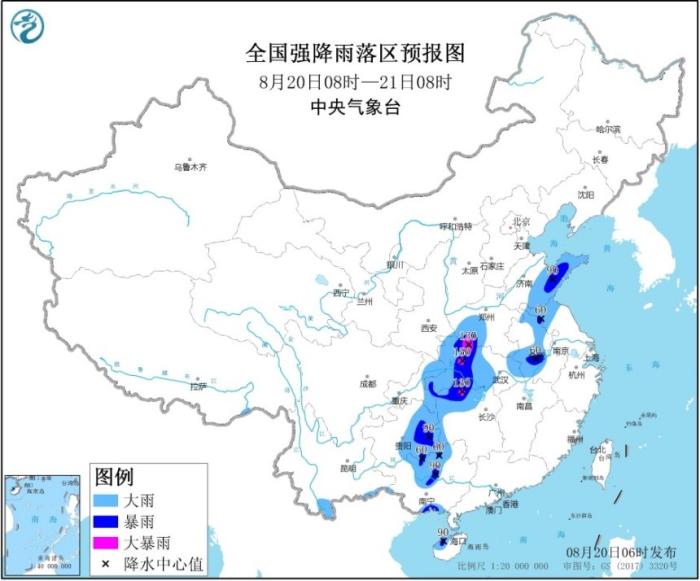 11省市区暴雨黄色预警