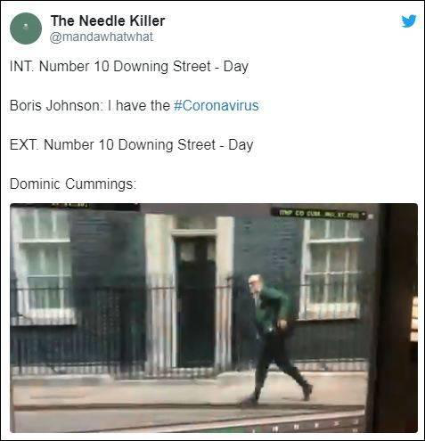 『病毒检测』英国首相约翰逊检测阳性，首相顾问“逃跑”画面被疯传