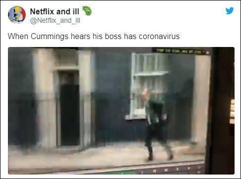 『病毒检测』英国首相约翰逊检测阳性,首相顾问“逃跑”画面被疯传