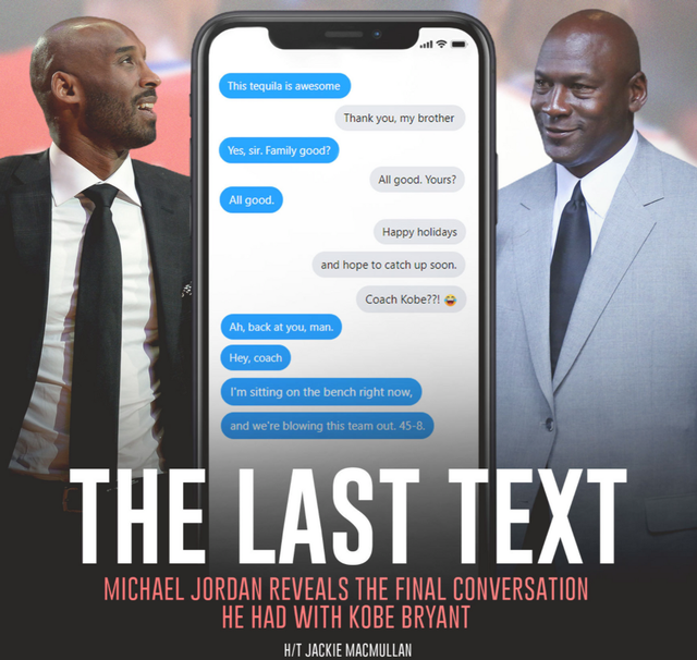 短信|下不了手删除！乔丹曝光与科比最后的短信交流，泪目