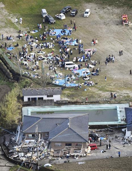 航拍日本九州7.3级地震 山崩地裂